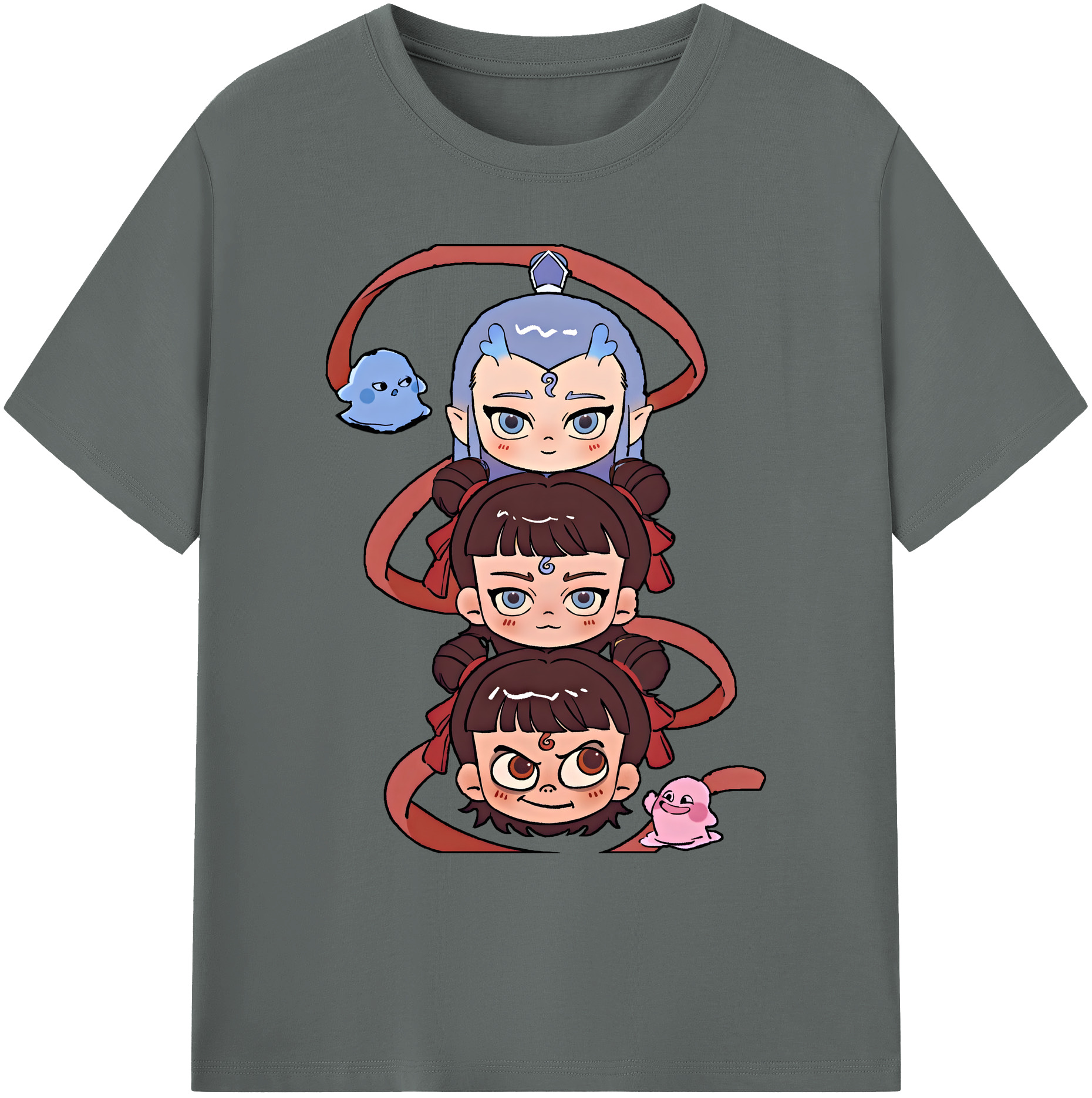（画像用） Ne Zha 2 ナタ 魔童の大暴れ 綿100％ メンズ半袖Tシャツ｜肌触りやわらか＆通気性